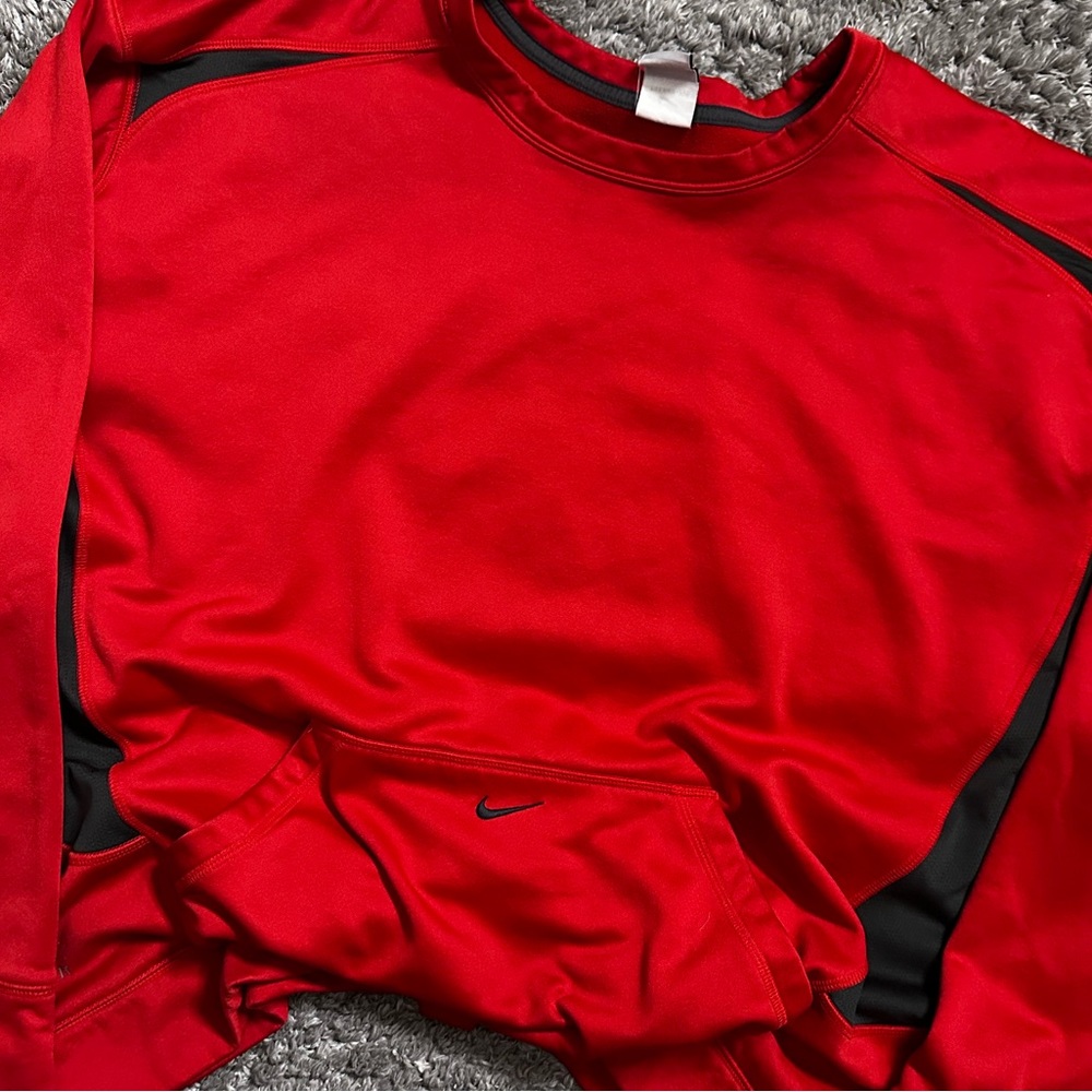 Nike Red and Black Sweatshirt